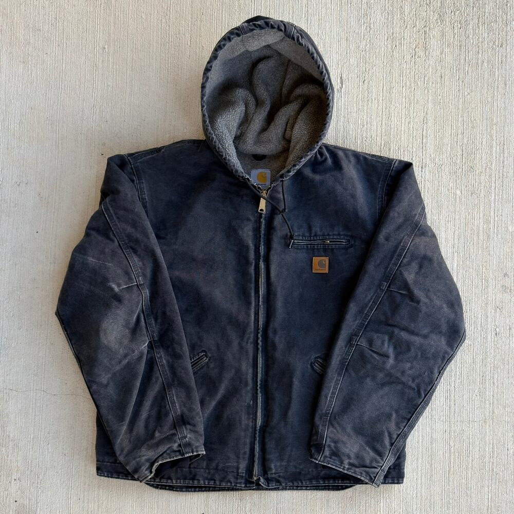 Carhartt J141 faded black hooded work wear jacket